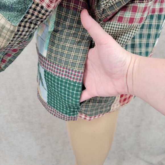 Handmade Quilt Patchwork Button Up Vintage Bomber Jacket - Picture 4 of 15